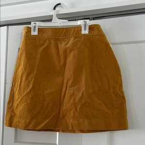 J. Crew Mini Skirt in Mustard